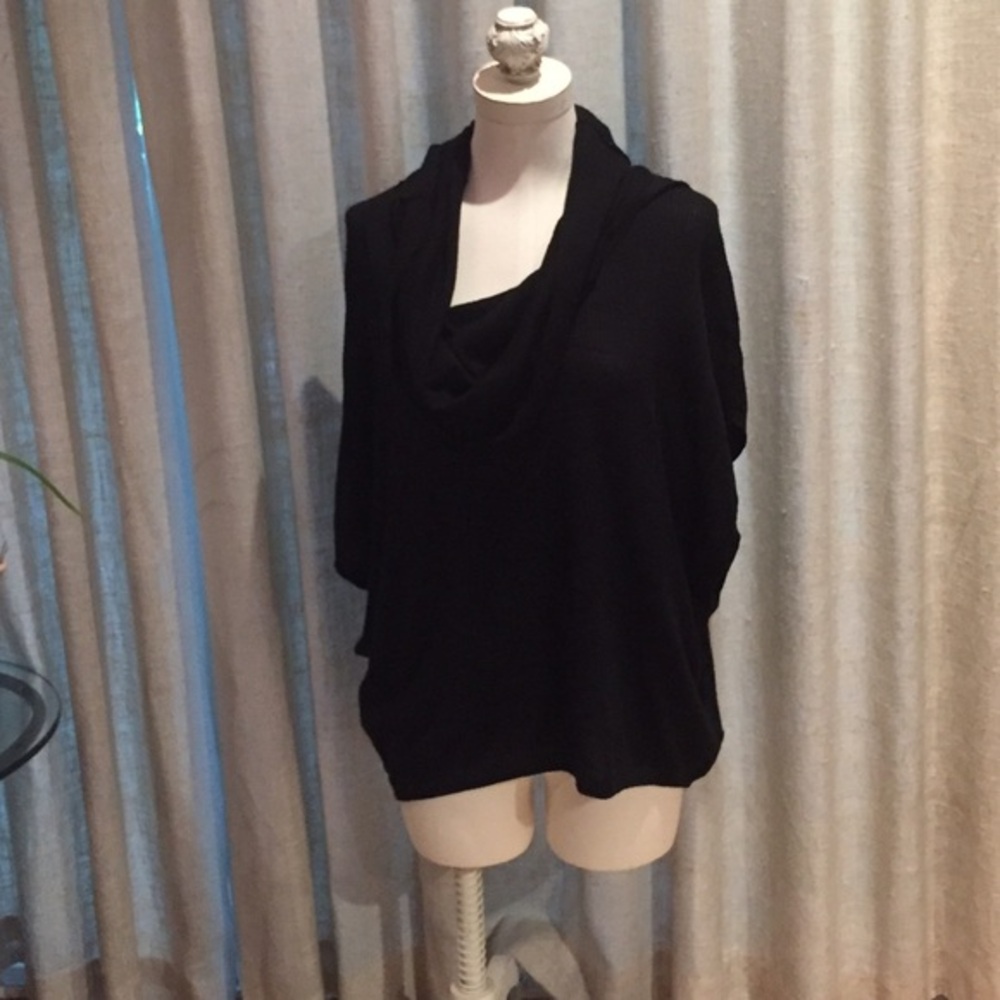 Mossimo Supply Co Sweater Oversized Cowl-neck Top Black L